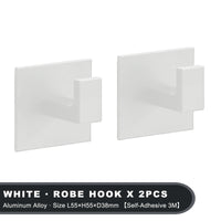 Patère Adhésive Sans Perçage Aluminium 1 à 6 Pièces