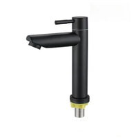 Robinet Lave-Main Inox 304 Noir ou Brossé, Bec Droit ou Courbé