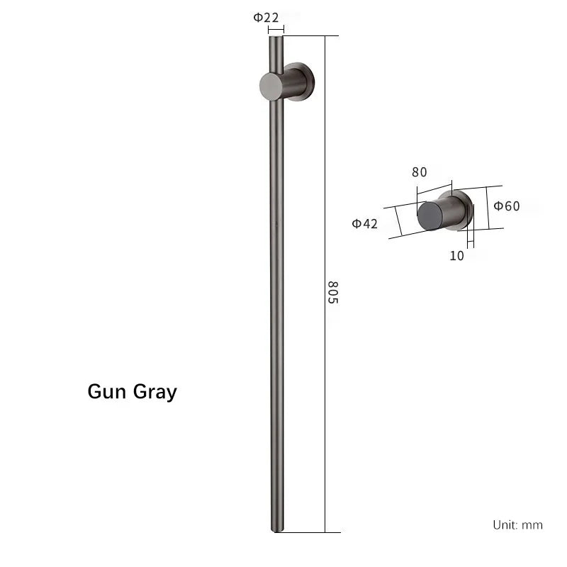 Sèche-Serviette Électrique Mural Vertical à Barres Rondes Inox 80 cm