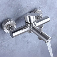 Robinet de Baignoire Mural Bain-Douche Inox 304 Noir ou Brossé