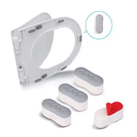 Butée d'Abattant WC Adhésive en Arc ou Ellipse, Lot de 4 Pièces