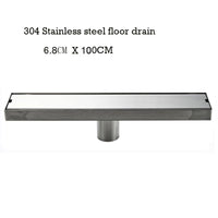 Caniveau de Douche Inox 304 Anti-Odeur, 20 à 100 cm