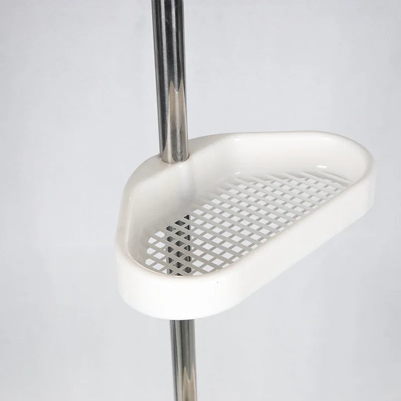 Serviteur de Douche Télescopique d'Angle 4 Plateaux, 75 à 260 cm