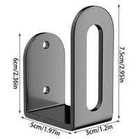 Range-Couvercle Mural Adhésif Noir en Acier au Carbone, Lot de 2 Supports