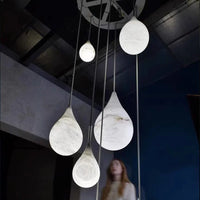 Suspension Cuisine Goutte en Résine Effet Pierre, LED 5 à 10 W