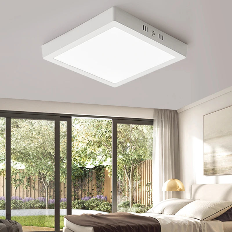 Plafonnier Cuisine LED Rond ou Carré Ultra Fin, Blanc Froid, 10 à 30 W