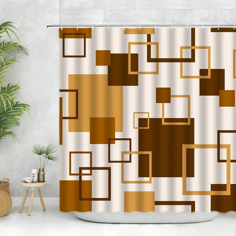 Rideau de Douche en Tissu Polyester, 28 Motifs au Choix, 90 à 240 cm