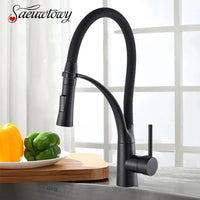 Mitigeur Cuisine Pivotant Laiton avec Douchette Extractible, 4 Finitions