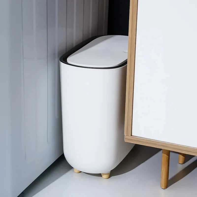 Poubelle Salle de Bain Étroite à Pression, 8 L ou 13 L