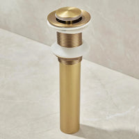 Bonde de Lavabo Bronze Vieilli, Avec ou Sans Trop-Plein