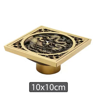 Bonde de Douche Carrée Laiton Multi Finitions 10 à 30 cm