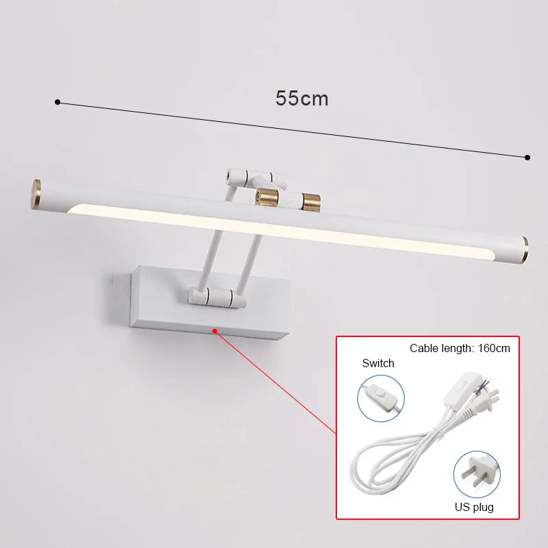 Applique Salle de Bain LED Tactile Variateur 43 et 55 cm