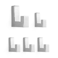 Patère Salle de Bain Chromée Murale Design, Unité ou Lot de 5