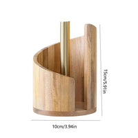 Porte-Essuie-Tout en Bois à Poser, Support Courbe 15 cm ou Tige Droite