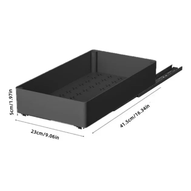 Rangement Coulissant de Placard Cuisine et Salle de Bain, Blanc ou Noir