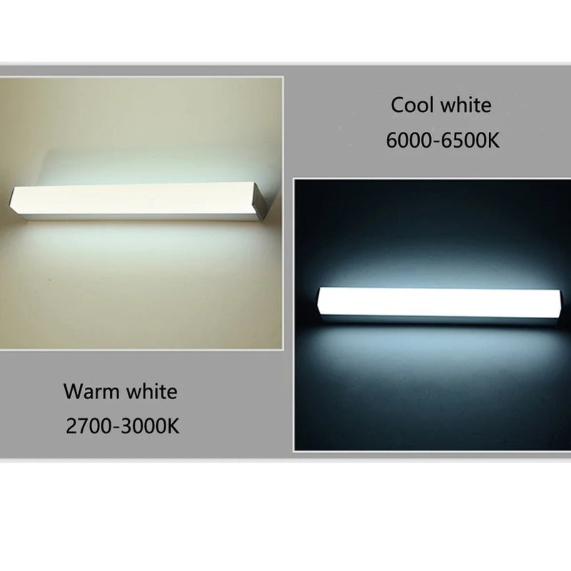 Applique Miroir Salle de Bain LED Tube ou Barre, 25 à 55 cm