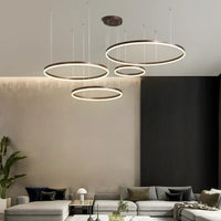 Suspension Cuisine LED Anneaux Étagés, 1 à 5 Anneaux