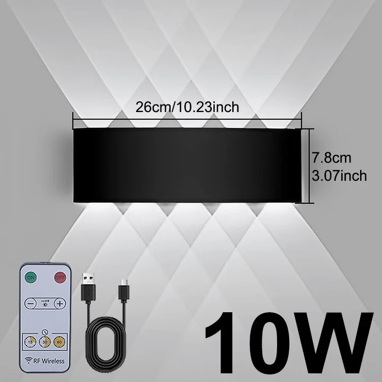 Applique Murale Rechargeable Haut et Bas avec Télécommande, 6 ou 10 W