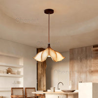 Suspension Cuisine Pétale Wabi-Sabi, Ø 45 cm, Blanc Chaud ou Froid