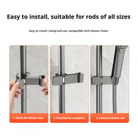 Support Douchette à Clipser sur Barre de Douche, Sans Perçage, Orientable