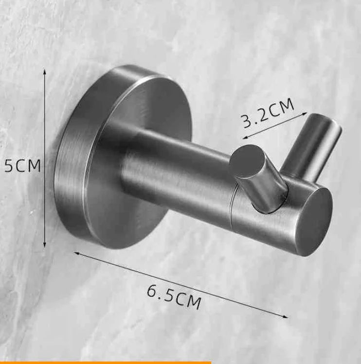 Patère Salle de Bain Murale Inox 304 Gris Anthracite, 9 Modèles