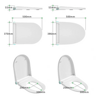 Abattant WC Chauffant à Frein de Chute, Ouverture Automatique et Télécommande