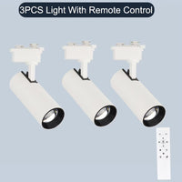 Spot LED sur Rail Dimmable, Kit 3 à 8 Spots 20 W avec Télécommande