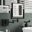 Miroir Grossissant LED Mural Bras Extensible Carré 3X