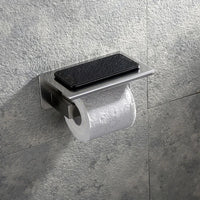 Porte-Papier Toilette Mural Inox 304 avec Tablette Téléphone, 5 Finitions