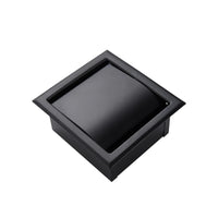 Porte-Papier Toilette Encastré Inox 304 Noir Mat ou Chromé avec Rabat