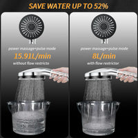Pommeau de Douche Haute Pression avec Filtre Minéral, Noir ou Blanc