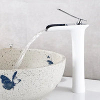 Mitigeur Lavabo Cascade Laiton, 9 Finitions, Bas ou Haut