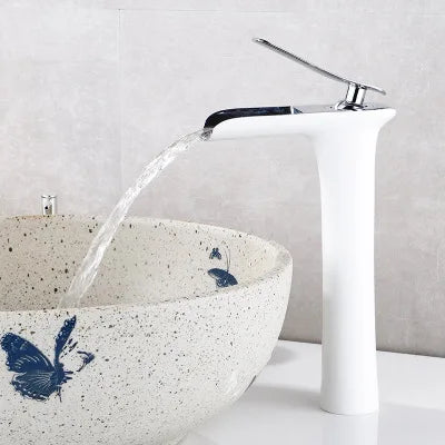 Mitigeur Lavabo Cascade Laiton, 9 Finitions, Bas ou Haut