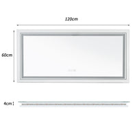Grand Miroir LED Salle de Bain Rectangulaire Anti-Buée, 100 à 160 cm