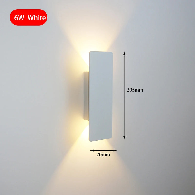 Applique Murale LED Rectangulaire Haut et Bas, Aluminium, 9,8 à 61 cm