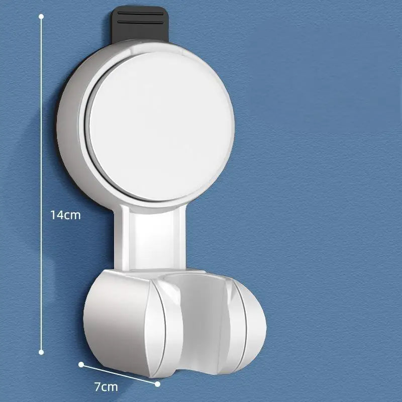 Support de Douchette Sans Perçage à Ventouse Pivotant, Argent, Noir ou Blanc