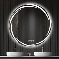Miroir LED Rond Salle de Bain Éclairage Spirale Anti-Buée Tactile