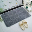 Tapis de Bain Gris Absorbant Motif Géométrique Antidérapant