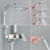 Colonne de Douche 3 ou 4 Fonctions, Bec Baignoire et Pommeau Pluie