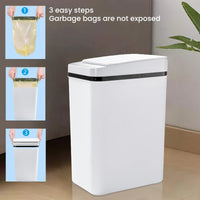 Poubelle Salle de Bain Automatique 12L Anti-Odeurs Capteur