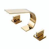 Robinet de Baignoire Cascade Double Bec 3 Pièces