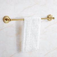 Accessoires Salle de Bain Laiton Doré Rosace Torsadée à la Pièce, 11 Articles