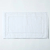 Tapis de Bain Coton Absorbant 45 x 75 cm, Motif Chevrons ou Cadre