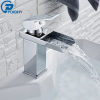 Mitigeur Lavabo Cascade Carré Noir Mat