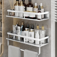Étagère de Salle de Bain Murale en Aluminium, 30 à 50 cm