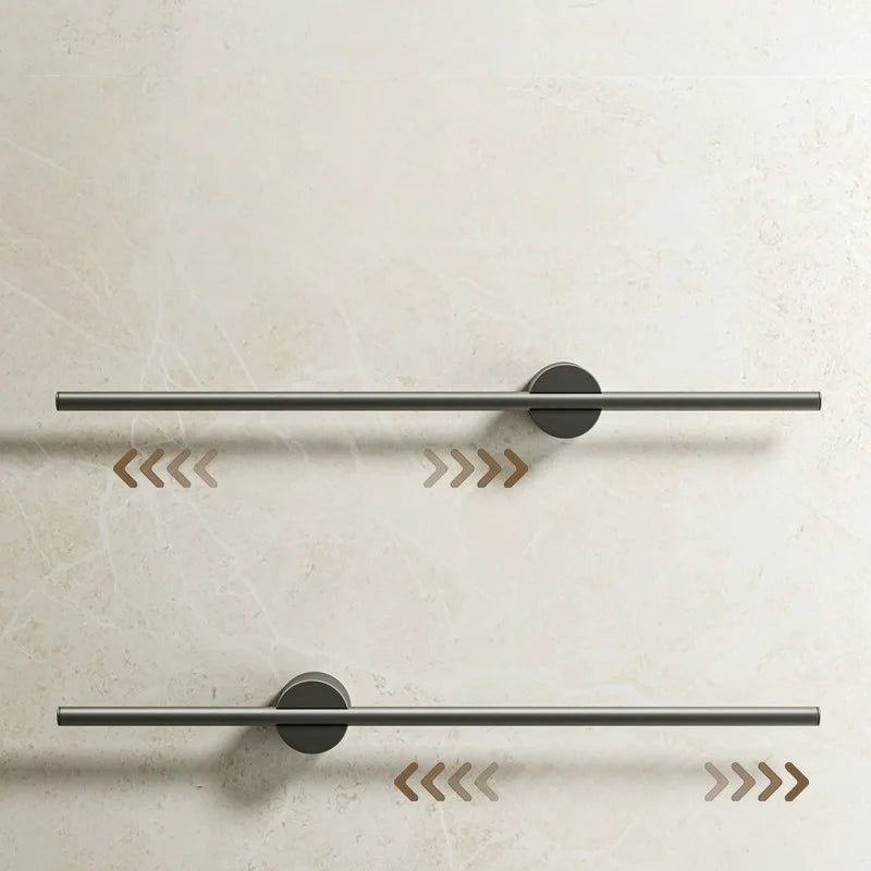 Porte-Serviette Mural Aluminium à Barre Fine, 30, 40 ou 50 cm