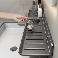 Étagère de Salle de Bain Inox Sans Perçage pour Lavabo