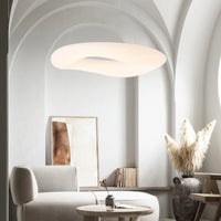 Suspension Cuisine LED Anneau Blanc, Simple ou Double, 60 à 90 cm