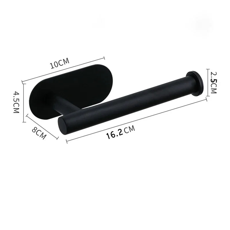 Porte-Papier Toilette Adhésif Sans Perçage en Inox 304 3 Coloris