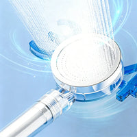 Pommeau de Douche Portable Double Filtration Anti-Chlore, Rond, Blanc ou Gris Fumé